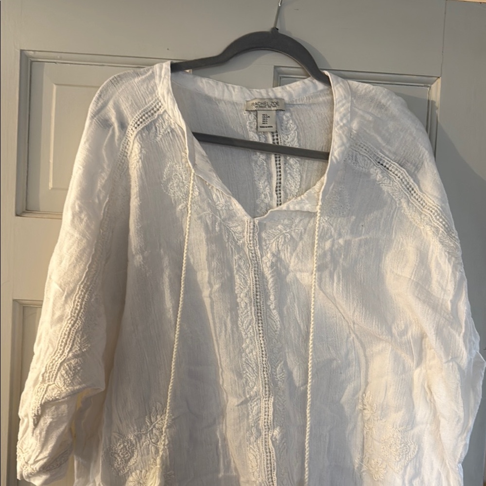 🌸Spring Sale🌸 Rachel Zoe White Embroidered Blouse